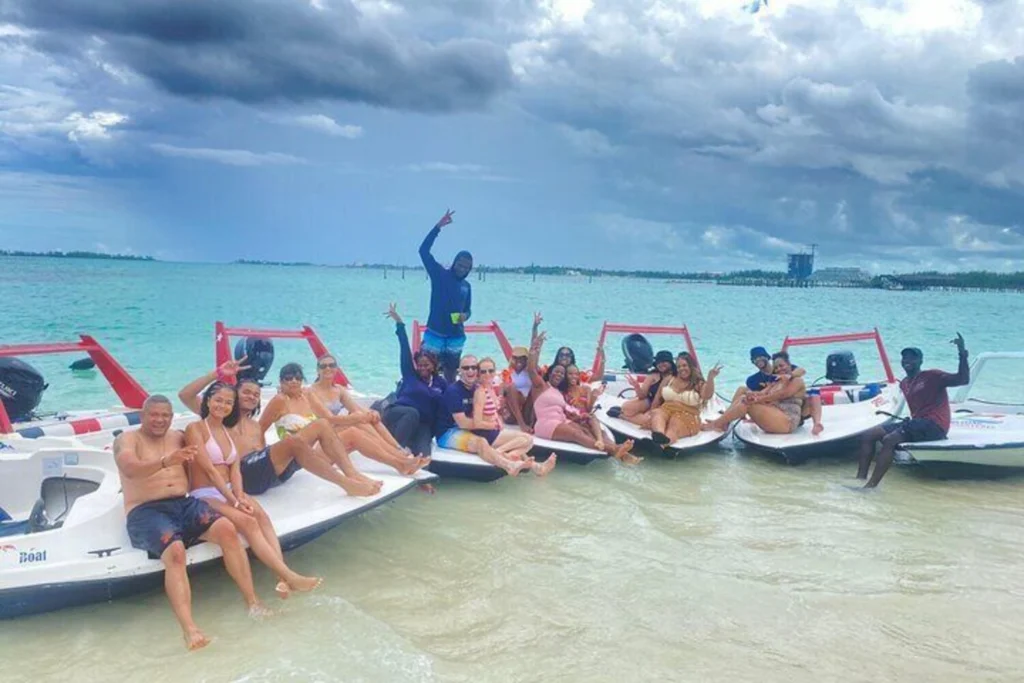 Self-Drive Speedboat and Swim with the Pigs